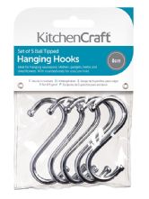 Kitchen Craft Set of 5 Ball Tipped 8cm Hanging Hooks